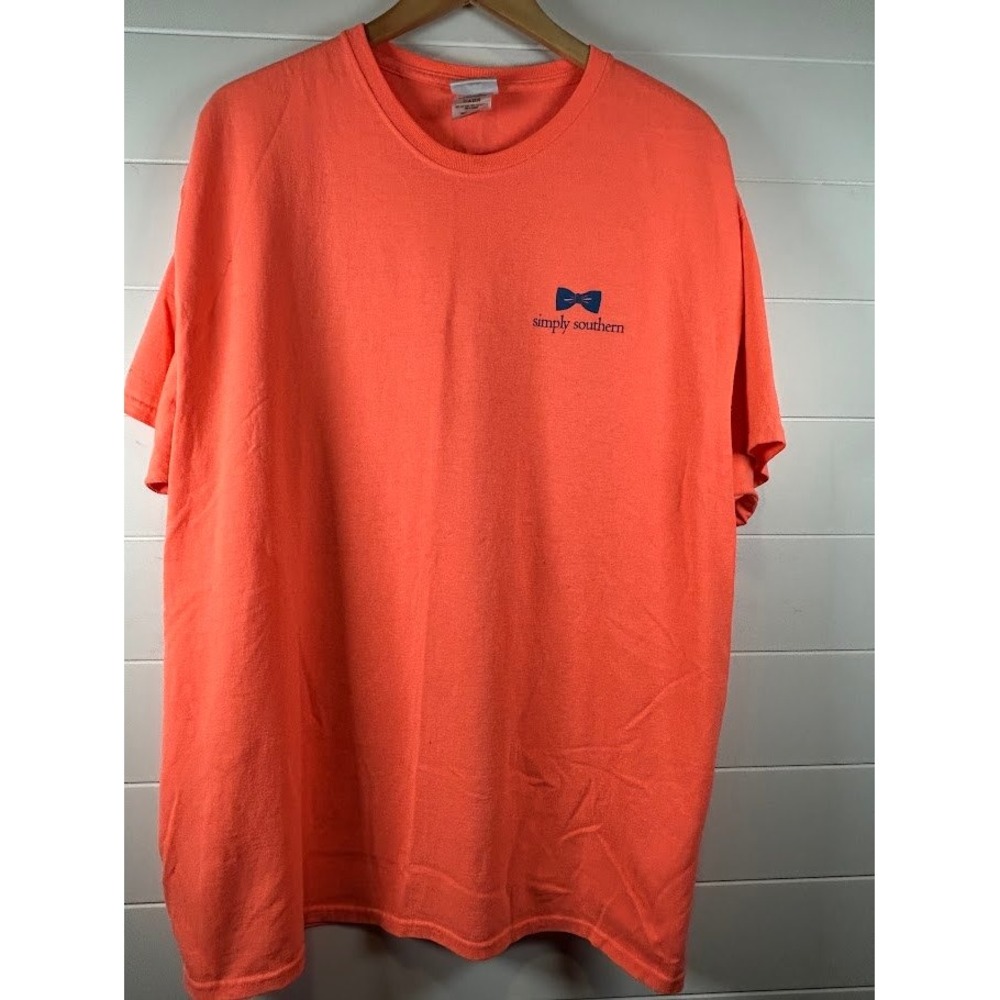 Simply Southern Womens‎ Coral Orange Graphic Tee Southern Girls Essentials 2XL